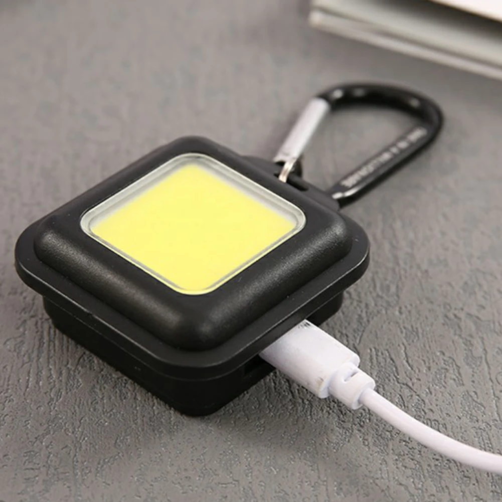 Mini COB Keychain Light USB Charging Emergency Lamps Strong 