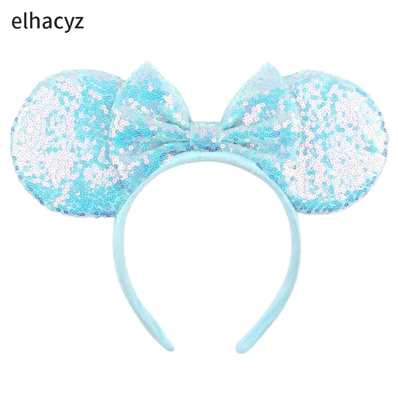 Big Size Classic DOT Bow Minnie Mouse Ears Headband Women Party Girl Hairband Hot Festival Disney Park Trip DIY Hair Accessories images - 6