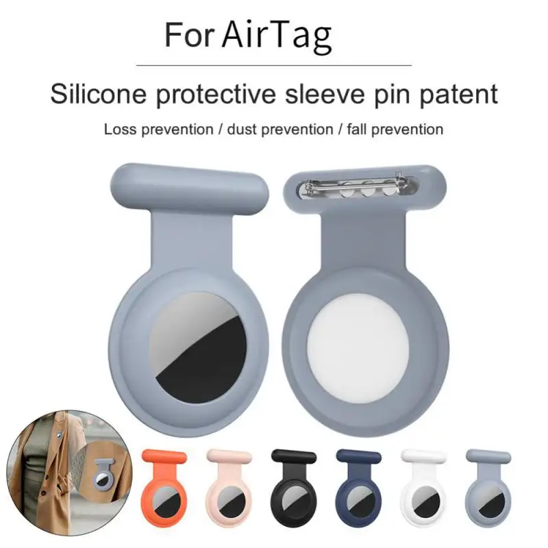 

For Apple Airtags Case Silicone Pin Protective For Airtag Tracker Locator Device Anti-lost For Airtag Air Tag Case