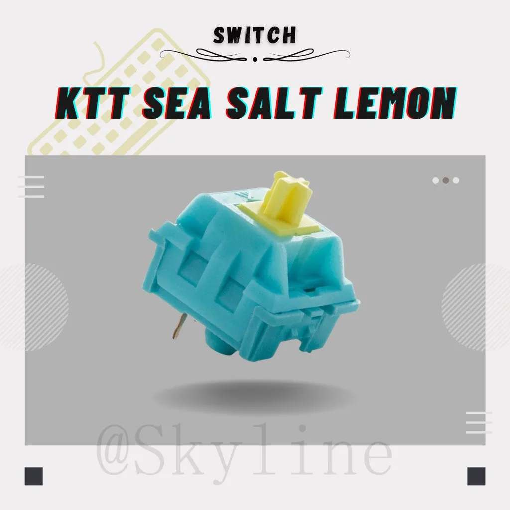 Линейный переключатель KTT, морская соль, лимон, для механических или игровых клавиатур-Линейный SMD СВЕТОДИОДНЫЙ 3-контактный переключатель