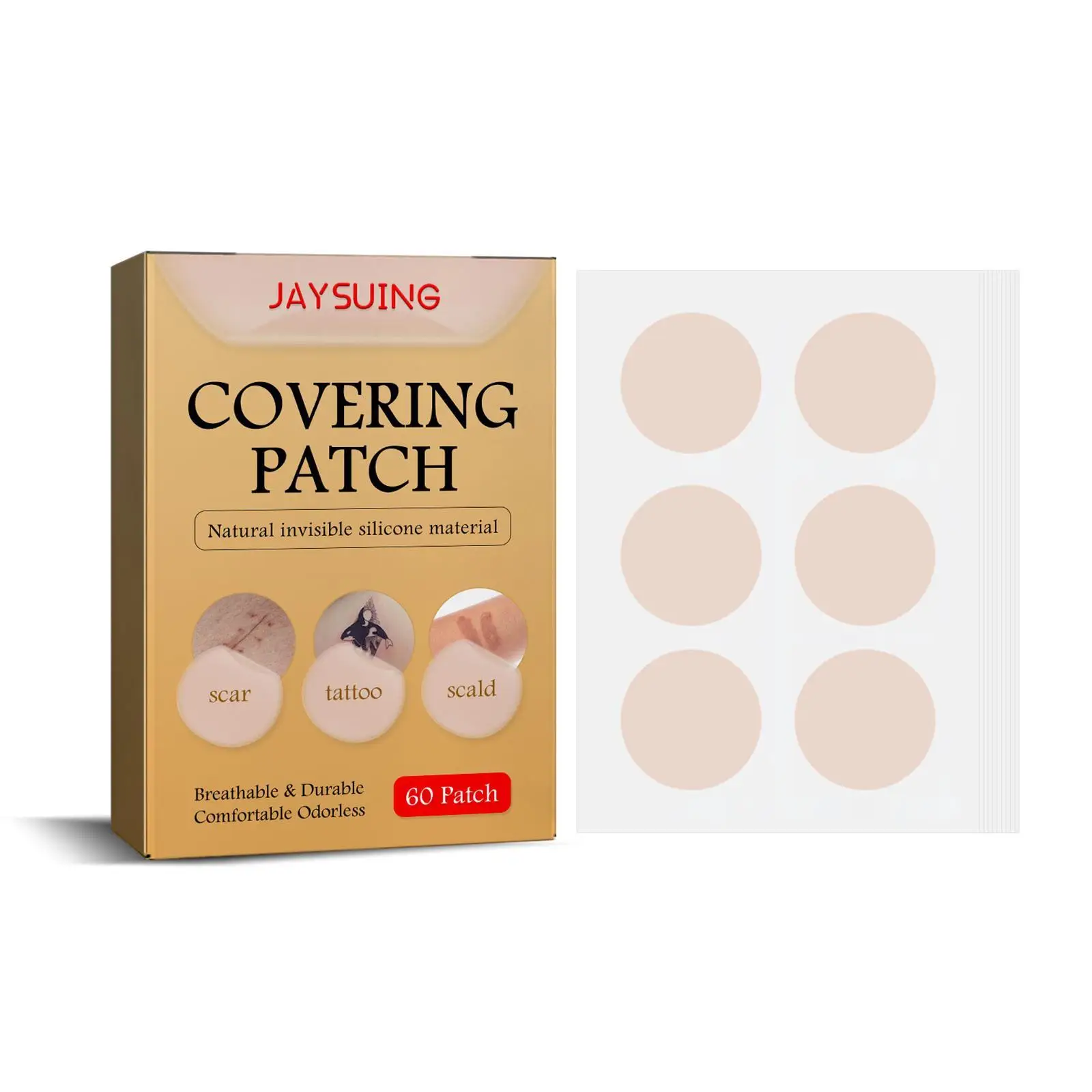 

Skin Invisible Concealer Patch Sticker Waterproof Skin-Friendly Silicone Tape Simulation Skin Stick Breathable Tattoo Scar Cover