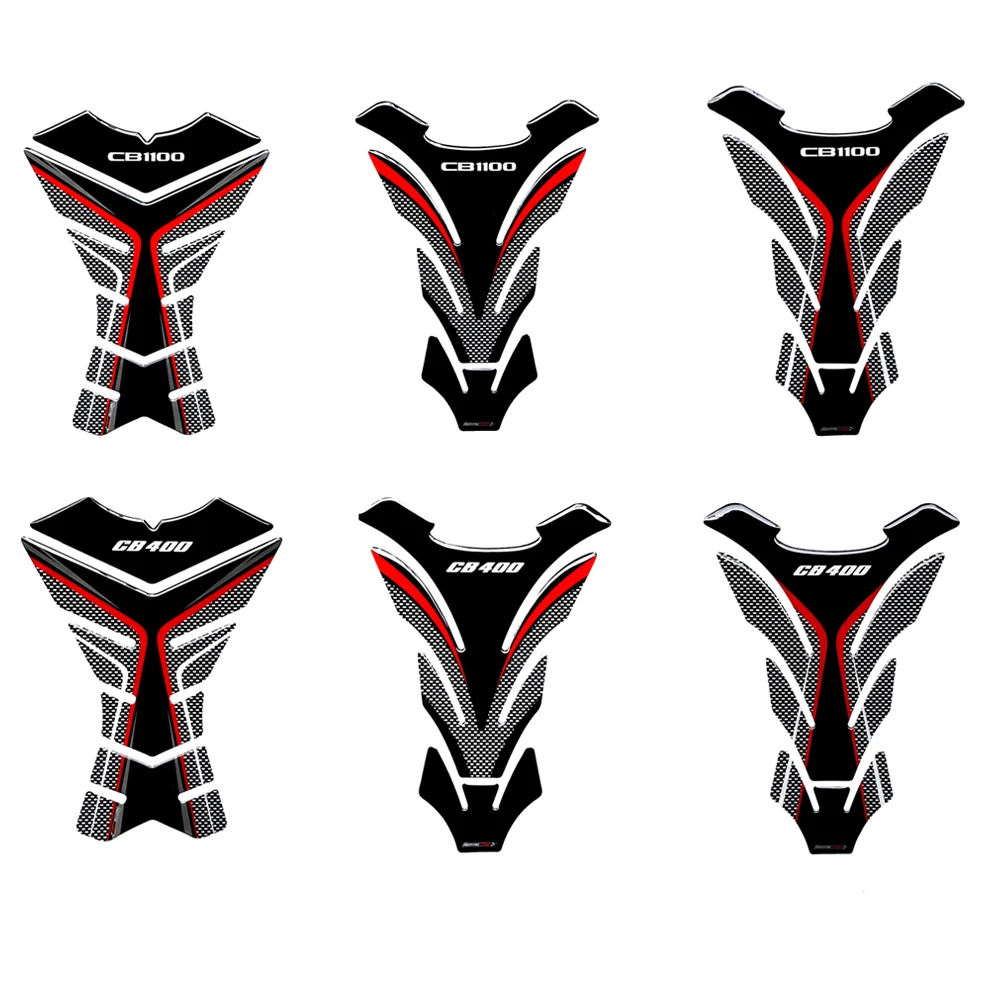 

Motorcycle Accessories 3D Carbon Fiber Fuel Tank Pad Protection Sticker Fuel Tank Decal For HONDA CB400 CB 400 CB1100 CB 1100