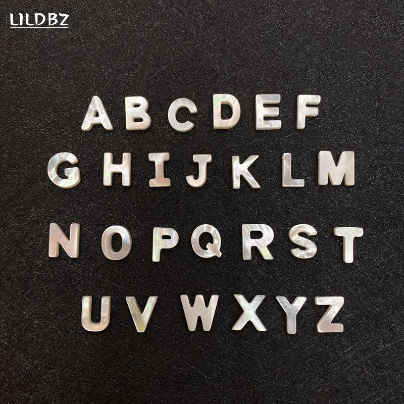 2 шт./пакет натуральная морская раковина бусина Буква s A-Z пресноводная буква