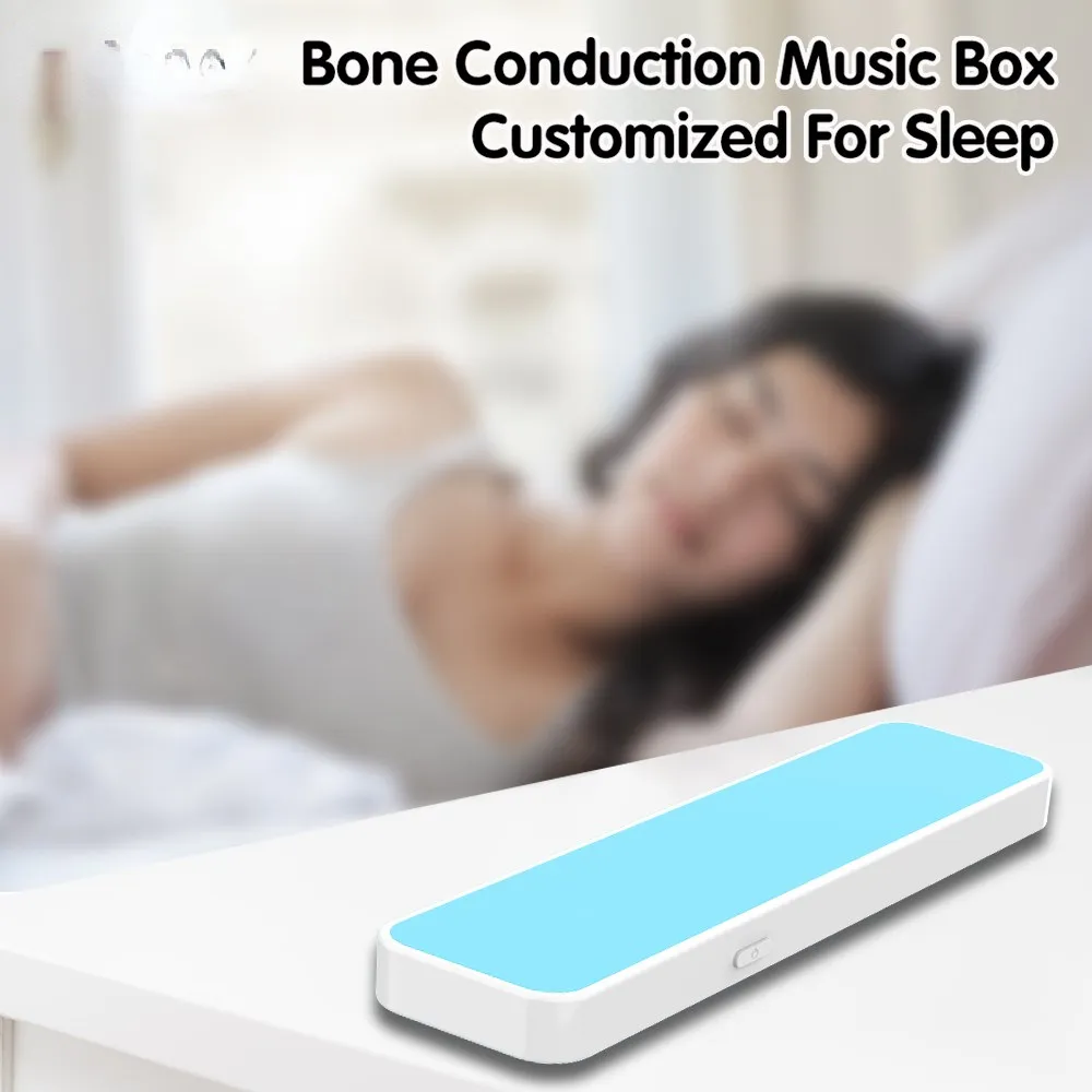 

2023 Bone Conduction Bluetooth Music Box Wireless Portable Speaker Stereo Bass Under Pillow Improve Sleep For TikTok/Facebook