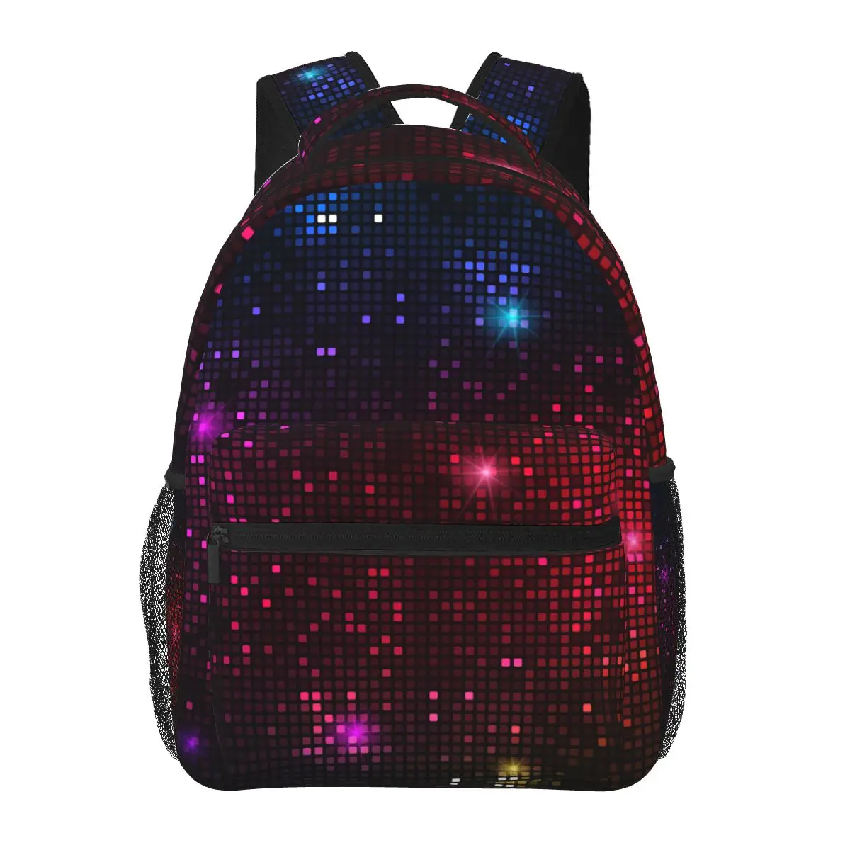 

Women Men Backpack Abstract Disco Lights Travel Female Bag Male Laptop Backpack Book Bag