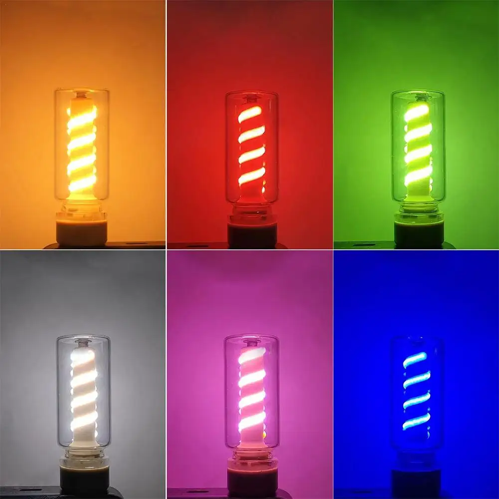 LED Handicrafts USB Filament Light Bulb DC5V Warm Yellow Red Green Blue Pink White Touch Adjustable Brightness Nightlight