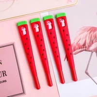 4 piece korean stationery cartoon cute watermelon pen advertising creative bent school office gel pens gift dropshipping