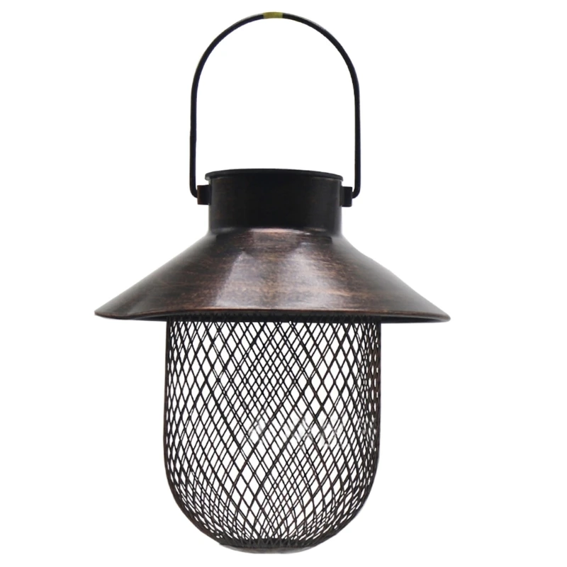 

Кормушка для птиц на солнечной батарее, подвесная сетчатая кормусветильник для диких птиц, металлическая, с крышей, уличное садовое украшен...