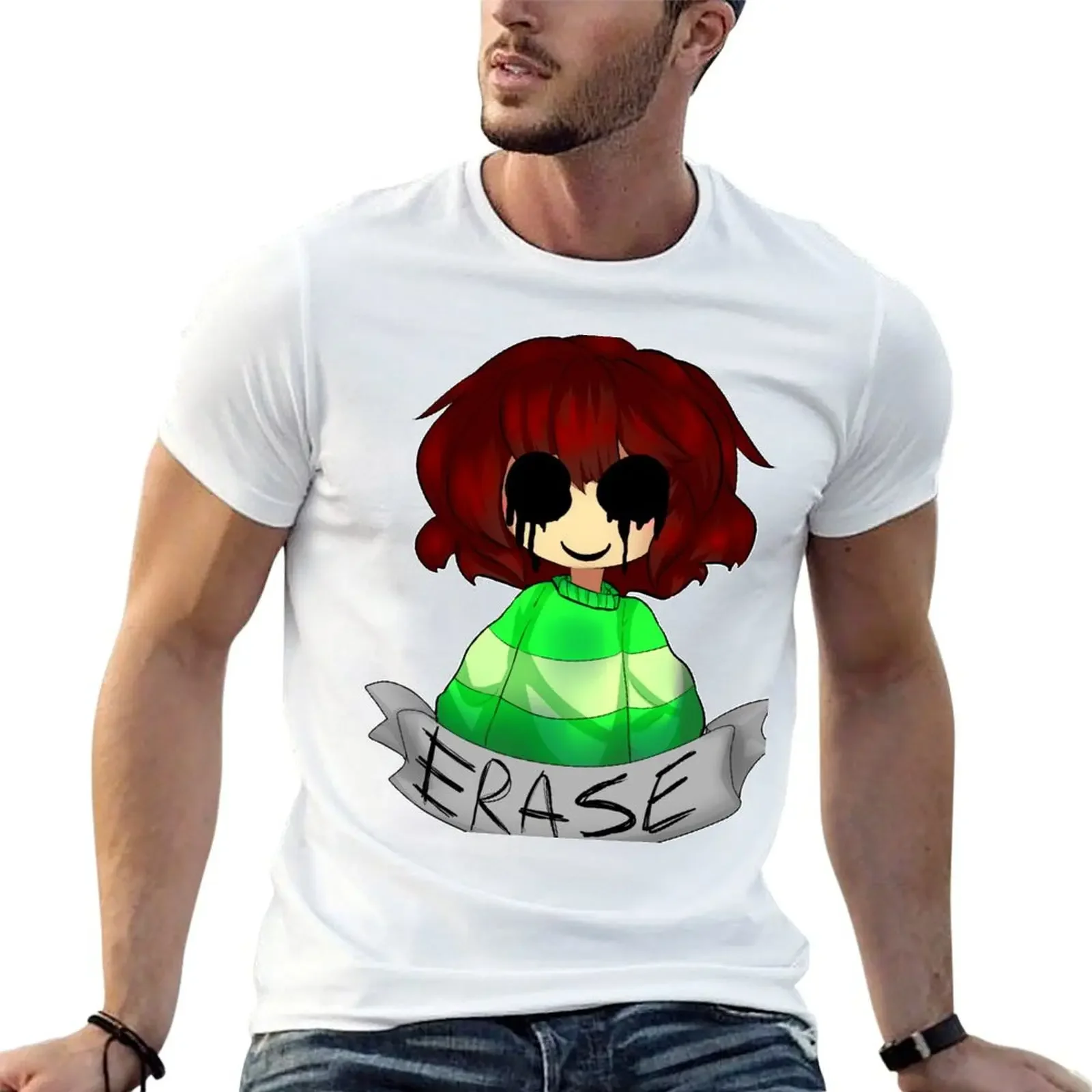 Undertale - Chara ERASE T-Shirt vintage clothes aesthetic men clothing