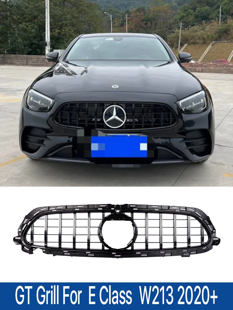 

Передний бампер Mercedes Benz E-Class panamerican GT, Спортивная решетка для W213 E180 E260 300 320 350 400 2020 + черный, серебристый