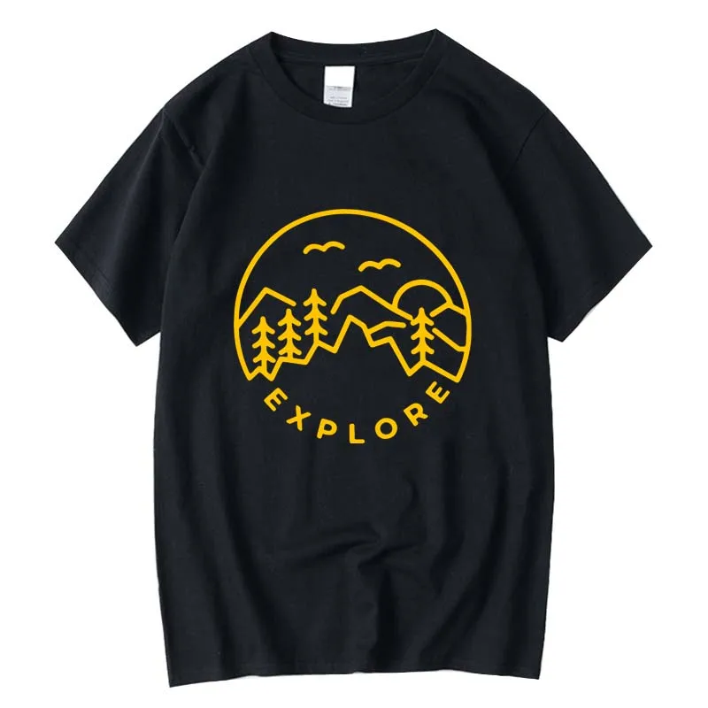 

FPACE top quality 100% cotton cool print men T shirt casual short sleeve men tshirt o-neck loose men t-shirt male men tee shirts