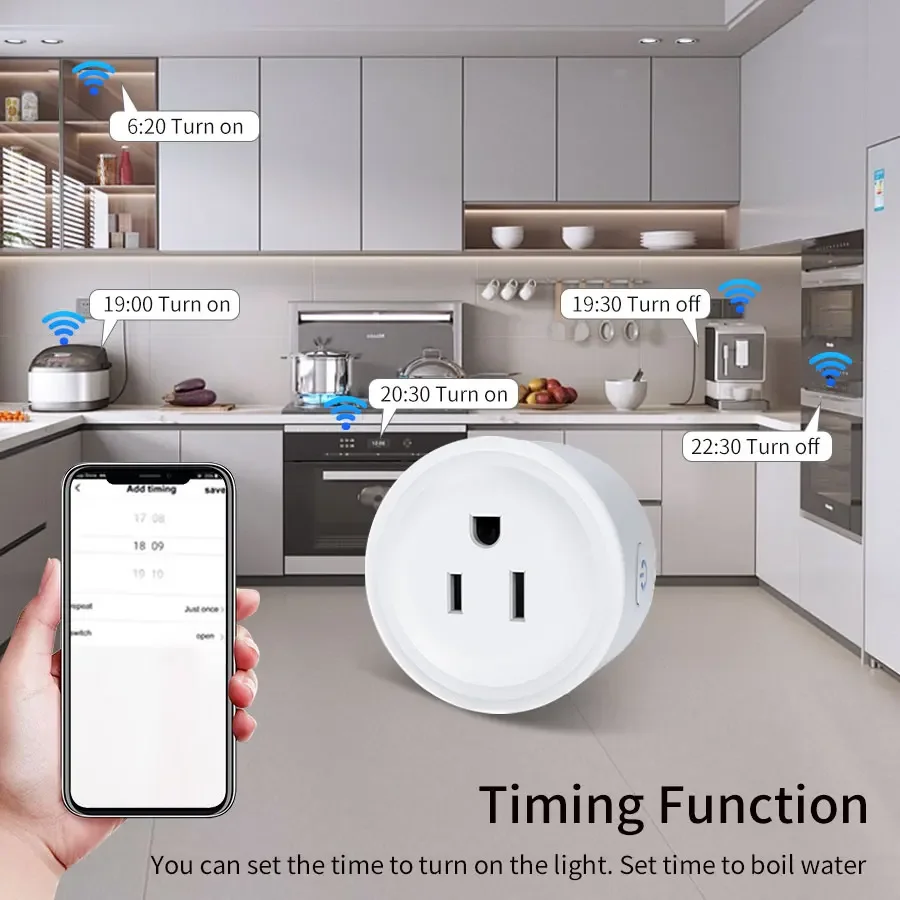 Умная розетка с Wi-Fi 10 А 100-240 В