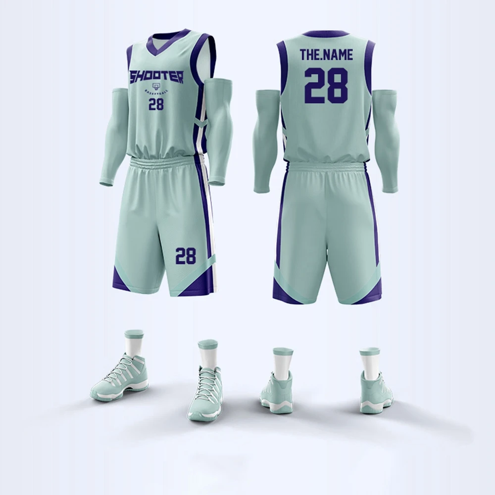 Summer 2023 New Men's Basketball Jersey Youth Breathable Jersey Sports Training Apparel Set Quick Dried University Team Kit