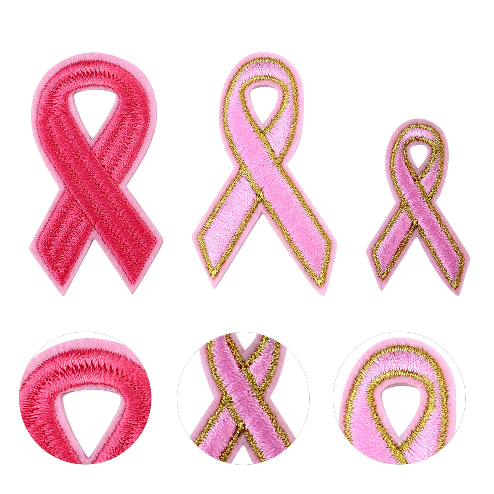 

30pcs Ribbon Patch Embroidery Cloth Iron-on Appliques Pink Patch Appliques