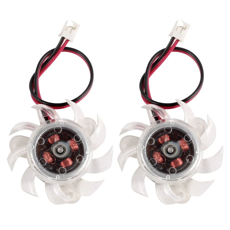 

2X 35Mm Clear Plastic VGA Graphic Card Cooling Fan Cooler For PC Computer