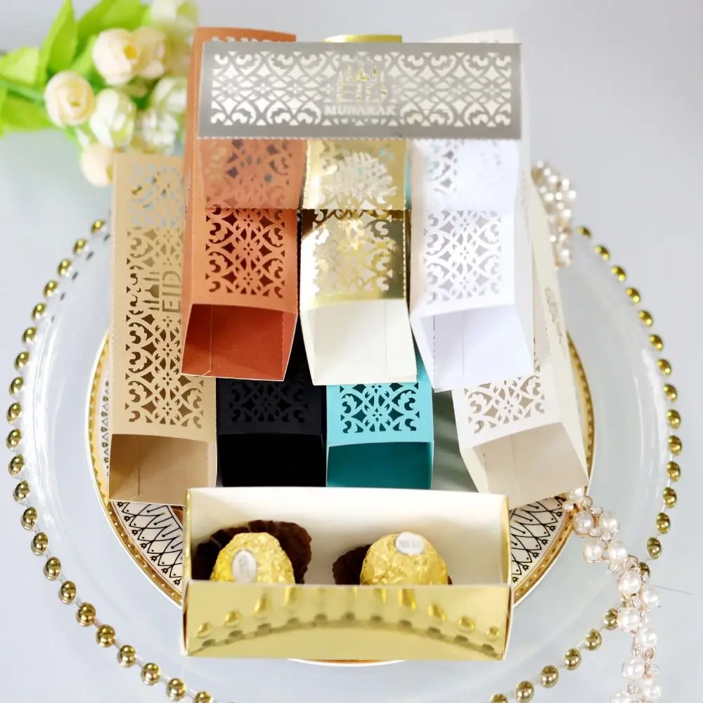 

Supplies Paper Box Kraft Paper Chocolate Pack Hollow Eid Mubarak Candy Boxes Ramadan Candy Bag Gift Wrap Cookies Box
