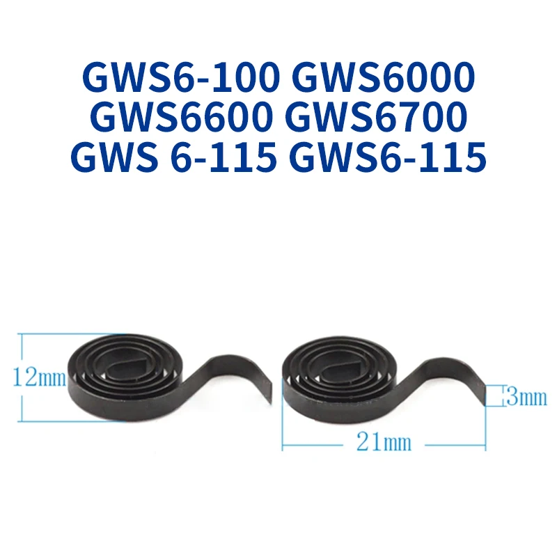 Пружинная пружина для угольной щетки, аксессуары для Bosch 9GWS6-100 GWS6000 6600 6700 GWS 6-115 GWS6-115 Замена для угловых шлифовальных машин