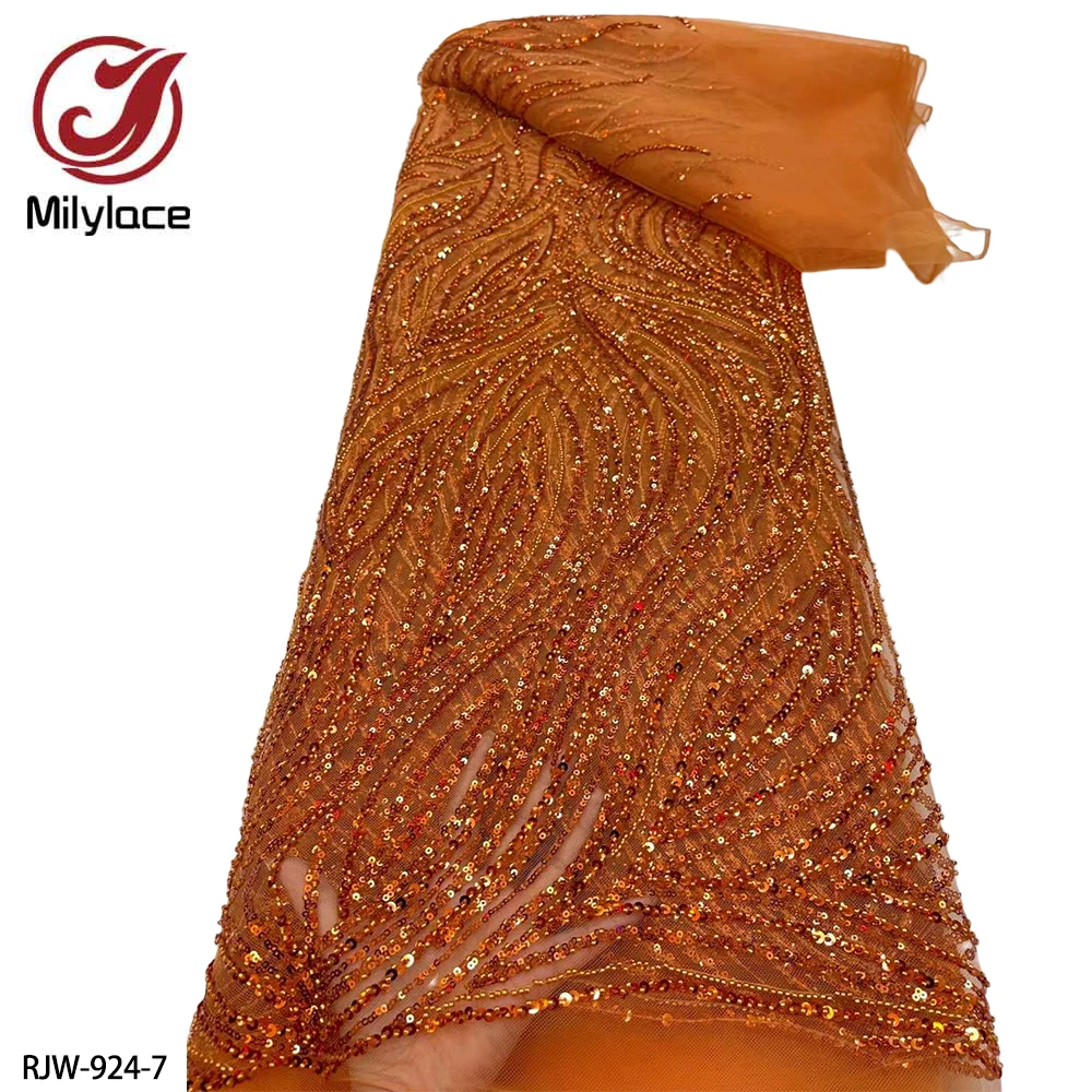 Лидер продаж 5 ярдов французская сетчатая кружевная ткань с камнями и бусинами