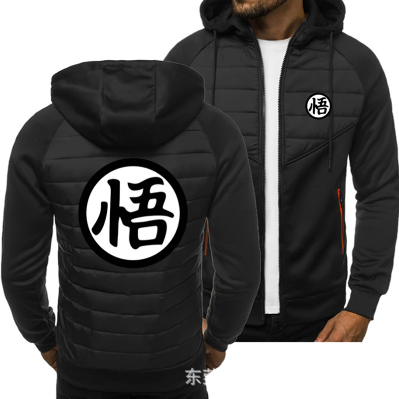 

New Spring Autumn Anime Goku Cartoon Hoodie Men's Fashion Sport Casual Sweatshirts Cardigan Zipper Long Sleeve Jacket