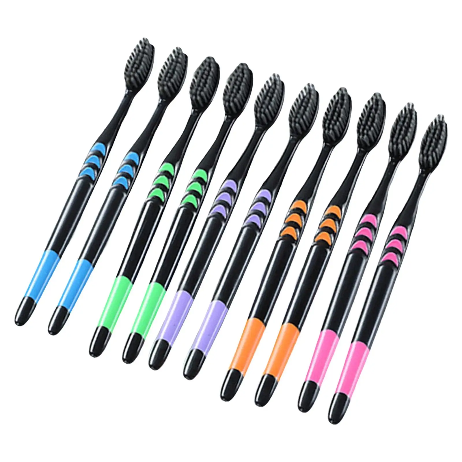 

10Pcs Soft Toothbrush Soft Micro Nano Bristles Eco Friendly Protection Gum Care Family Pack Gentle Manual Toothbrushes for Adult