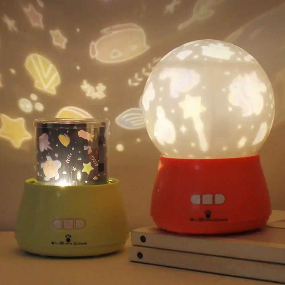 

2 In1 Projection Living Room Lamp LED With Music Multifunctional Dream Music Rotating Night 360-Degree Light Starry Sky E0M9