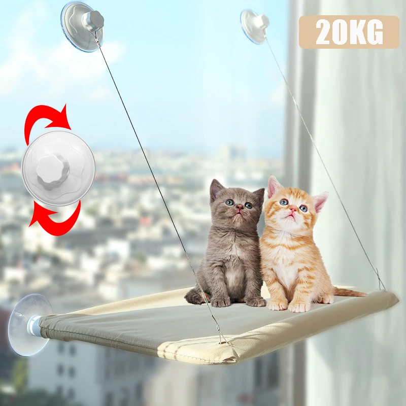 

Cat Bed Window Hanging Pet Hammock Pet Bed for Cats Sunny Seat Kitten Nest Reinforced Suction Cups Bearing 20kg Cat Accessories