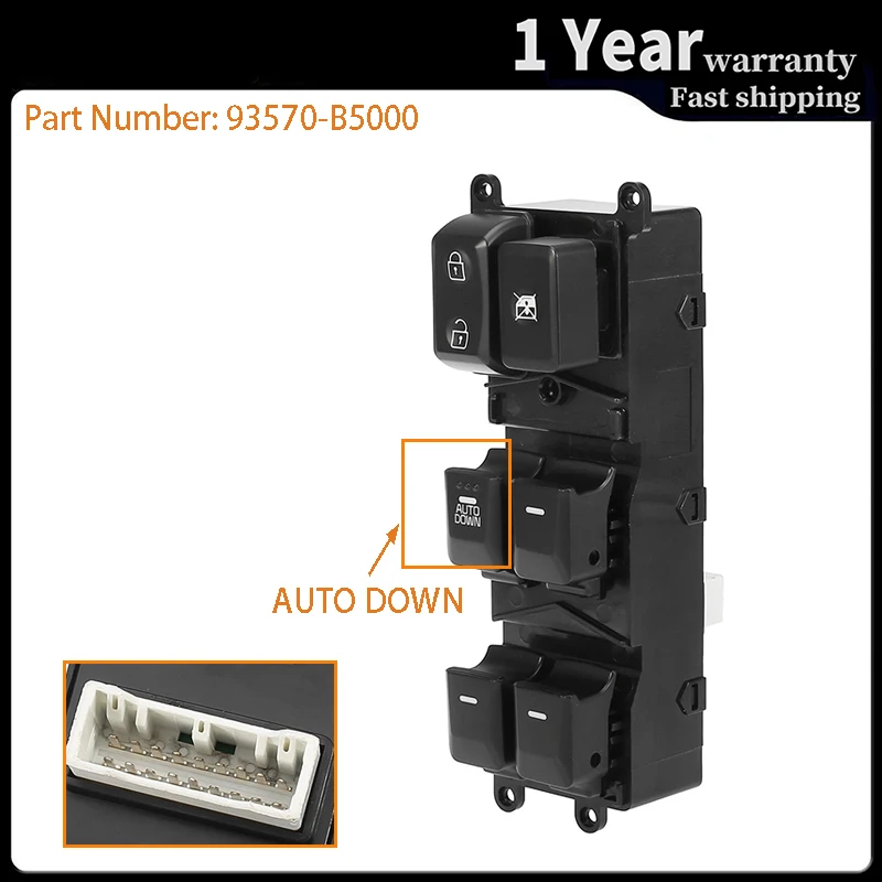 

Кнопка стеклоподъемника для Kia Forte Cerato K3 2014 2015 2016 2017 93570-B5000 93571-A7000 93570B5000, 18 контактов