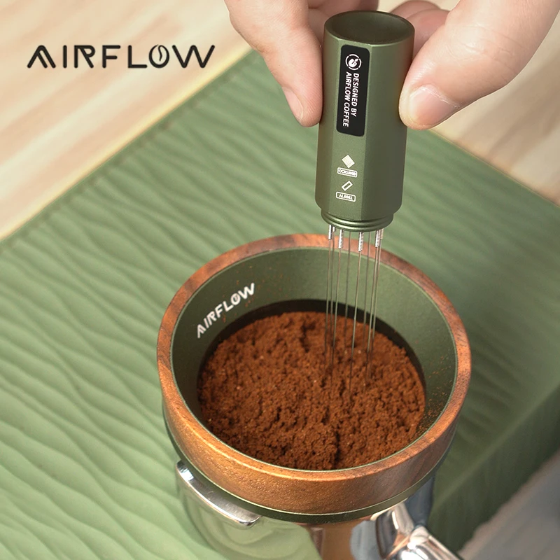 Фото AIRFLOW Иглы для размешивания кофе эспрессо Магнитная абсорбционная стойка Бариста Размешивание кофе Распределение Инструменты WDT №2