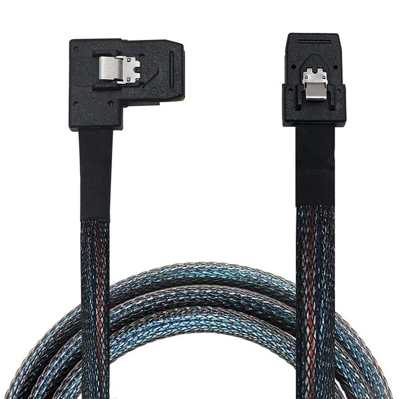 

Internal Mini SAS SFF-8087 to Right Angle SFF-8087,Internal Mini SAS to Mini SAS Cable, for RAID or PCI Express