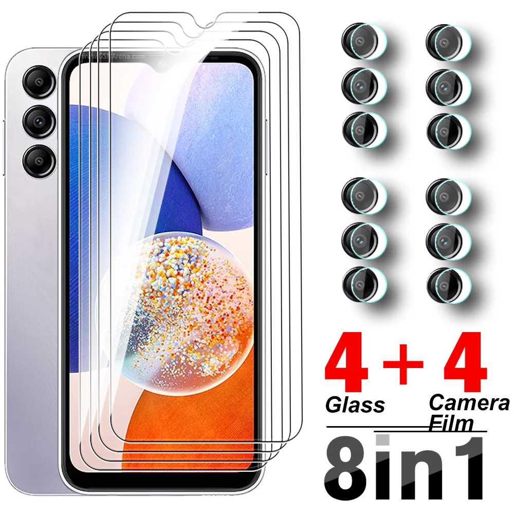 

8To1 Glas For Samsung Galaxy A14 5G Tempered Glass Protective Film SamsungA14 Samsun A 14 14A 6.6'' Camera Lens Screen Protector
