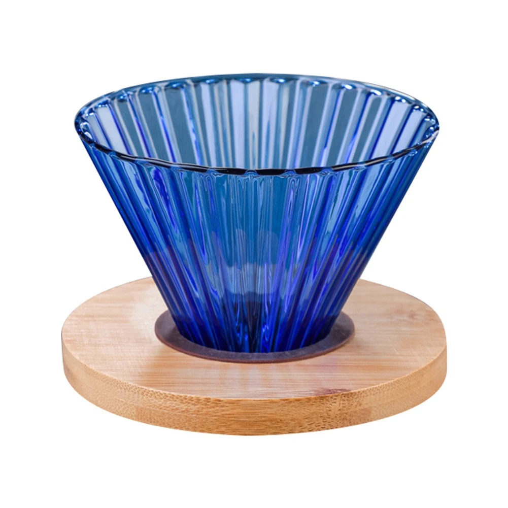 

V60 Glass Coffee Dripper Coffee Server Set Coffee Funnel Dripper Heat Resistant Coffee Pot Pour over Coffee Set -Blue