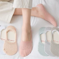 3pair women invisible boat socks new summer thin socks anti slip sock ankle low female cotton show breathable calcetines femme