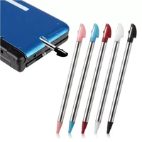 5pcs colors metal retractable stylus touch pen for nintend 3ds xlll games machine accessories screen protecting props