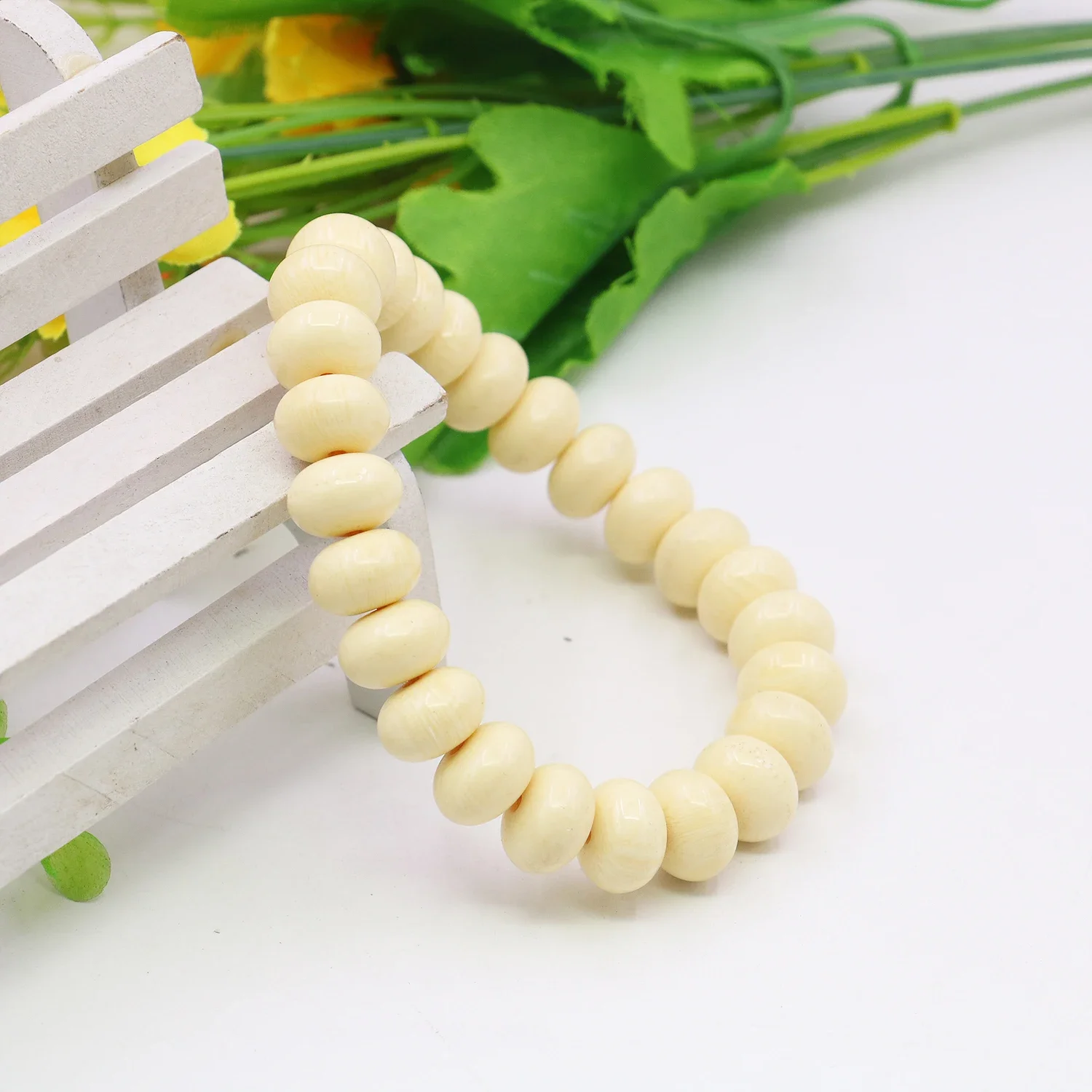 8x12 мм счеты бежевый пчелиный воск браслеты из смолы женская эластичная цепочка