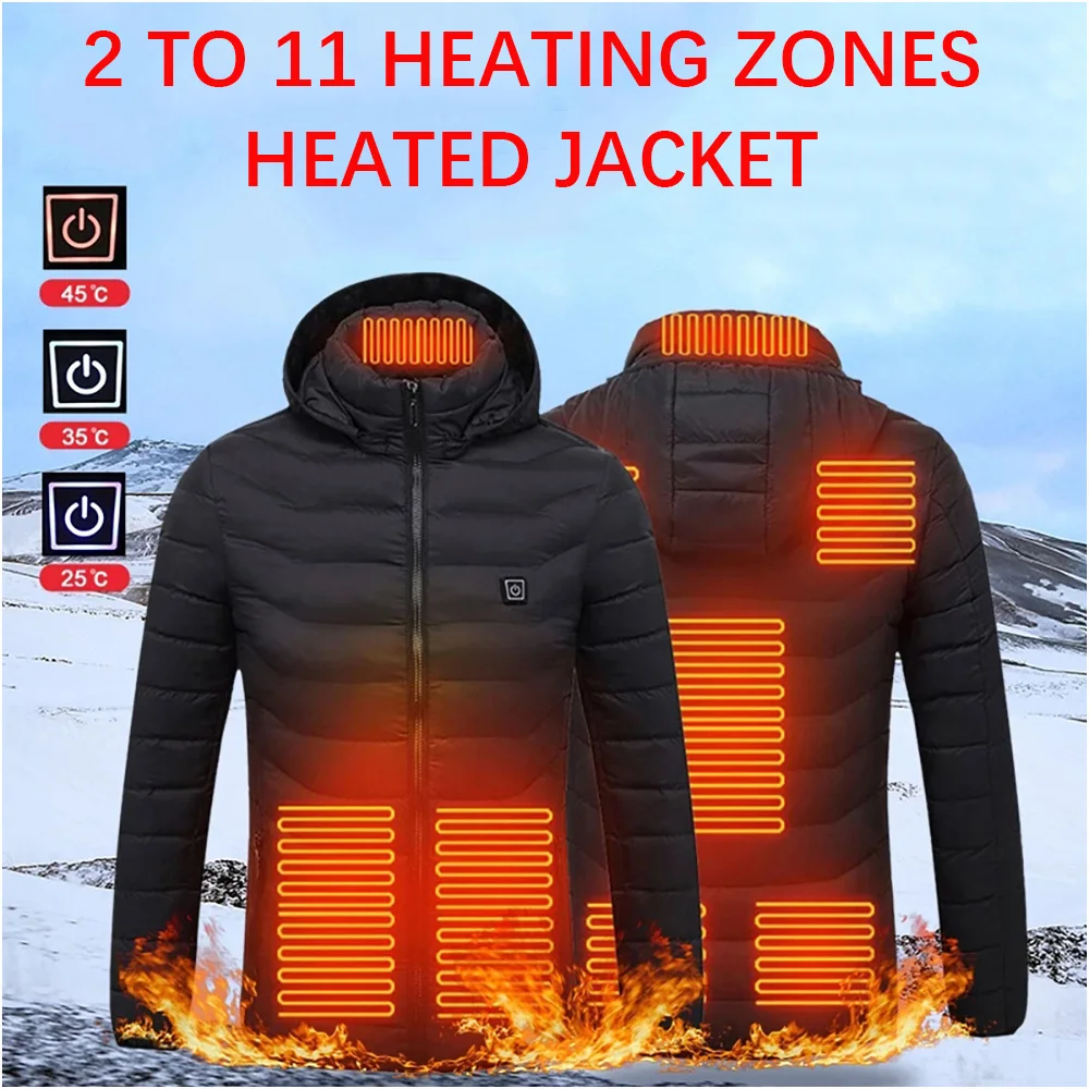 

Unisex Heated Jacket Heating Coat Electric Thermal Coat Heated Vest Winter Outdoor Warm Clothing жилет с подогревом 온열조끼 발열조끼