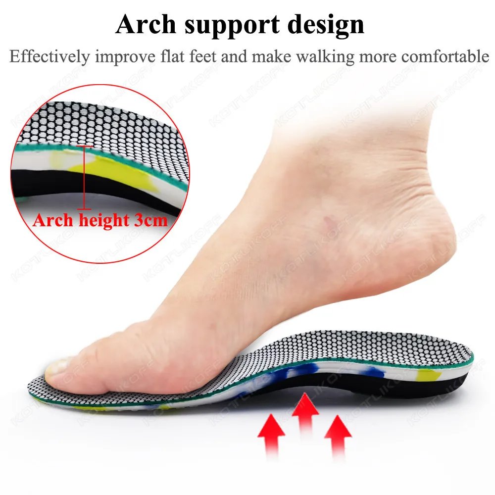 Ортопедические стельки для обуви мужчин и женщин поддерживающие свод стопы