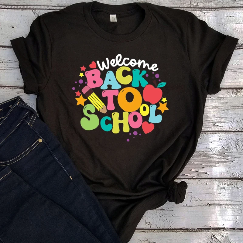 Добро пожаловать в школу рубашка Снова футболка на первый день школы подарок для