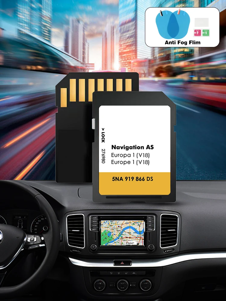 

SD GPS Map Card Navigation Europe 2023 Car Navi For VW AS V18 Sat Nav 32GB Mib2 Free Shipping And Fog Flim