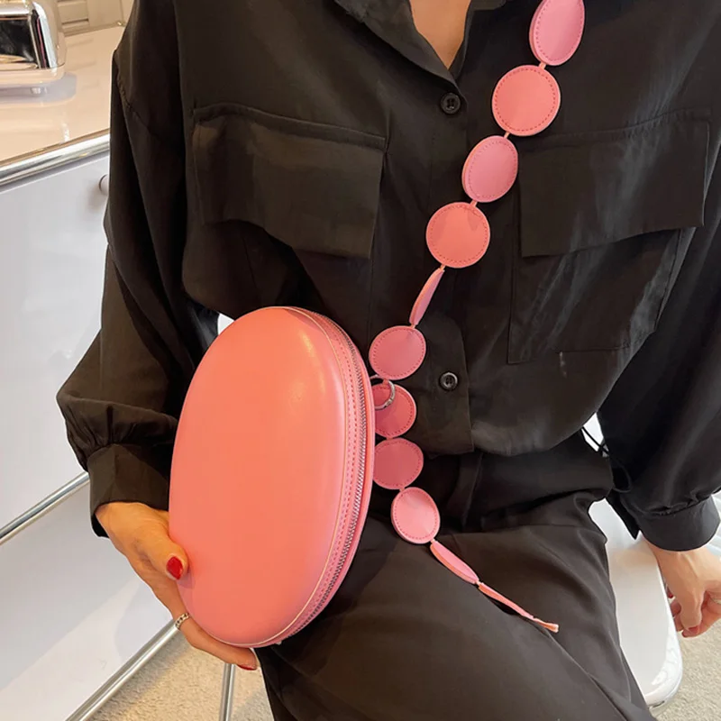 Брендовая женская сумка через плечо кошелек летние овальные маленькие сумки на