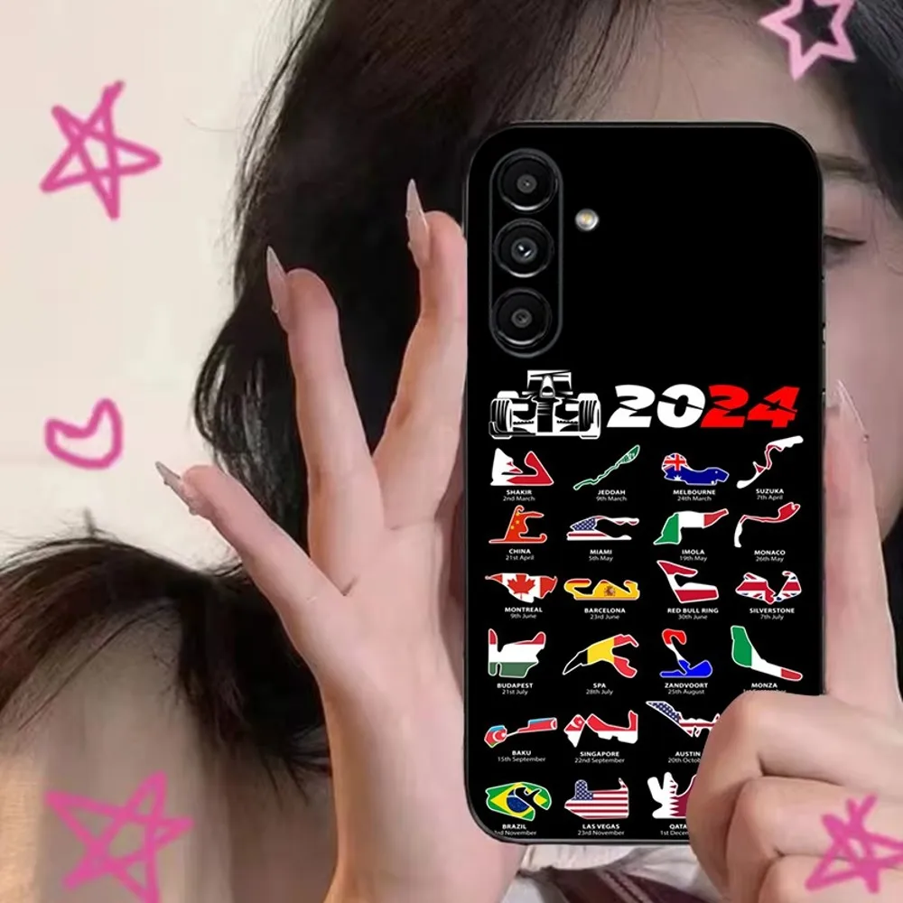 Чехол для телефона с номером F1 Formula 16 55 Samsung S24 S21 S22 S23 S30 Ultra S20 Plus Fe Lite Note 10 9 5G черный