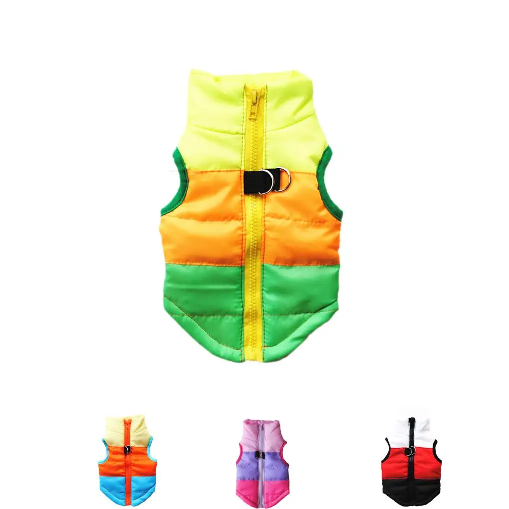 

Warm Dog Buckle Clothes Windproof Pet Dog Coat Jacket Puppy Padded Winter Vest for Poodle Small Dogs