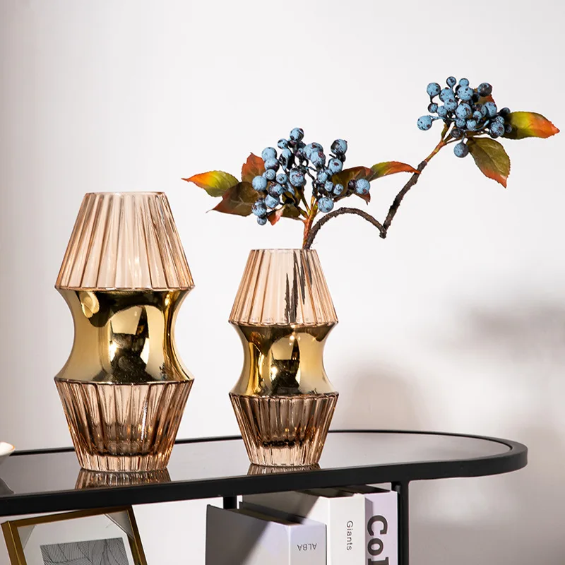 Красочное вертикальное кольцо с золотым узором инкрустированное медным кольцом