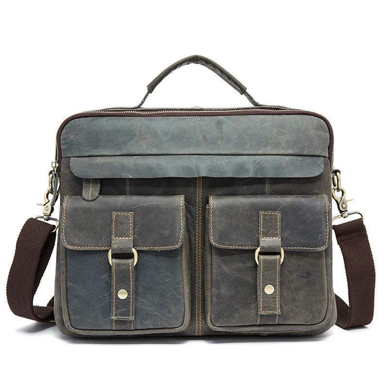 Genuine Leather Package Man Single Shoulder Layer Men's Oblique Satchel Handbag office bags for men computer bag High-quality