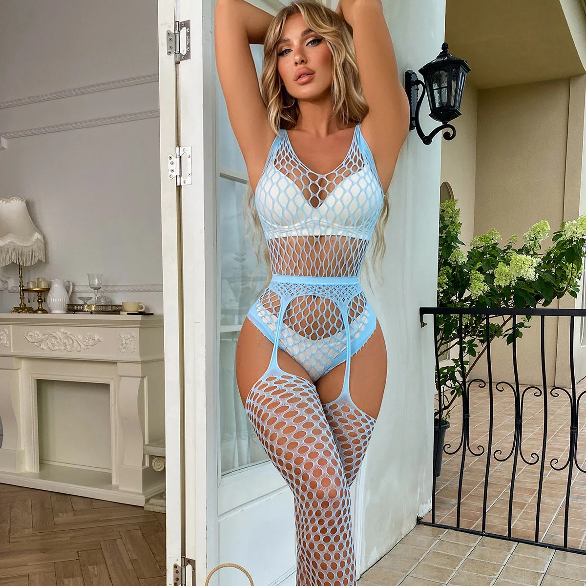 

New Spot One-piece Suit Explosive Suspenders Sexy Sexy Sexy One-piece Socks 6073