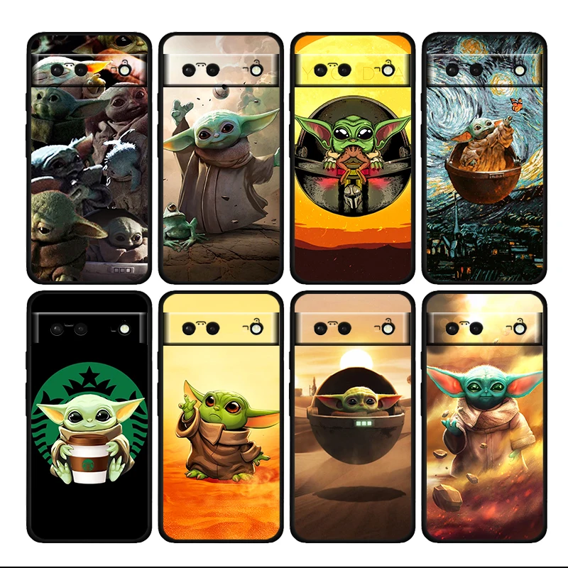 

Yoda Baby Cute Star Wars Shockproof Cover For Google Pixel 7 6 6A 5 4 5A 4A XL Pro TPU Soft Silicone Soft Black Phone Case Coque