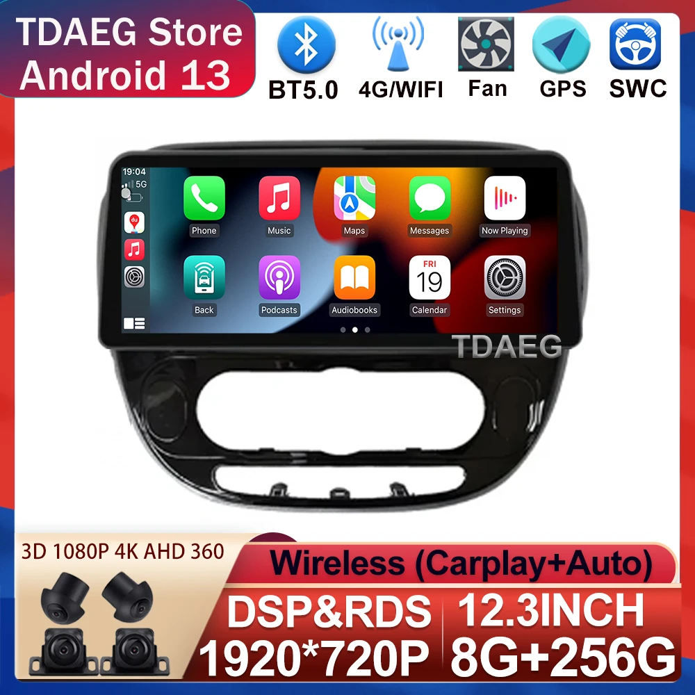 

4G WIFI 2 Din Android 13 For Kia Soul 2 PS 2013 - 2019 Car Radio Multimedia Video Player Navigation Stereo GPS DVD Carplay Auto