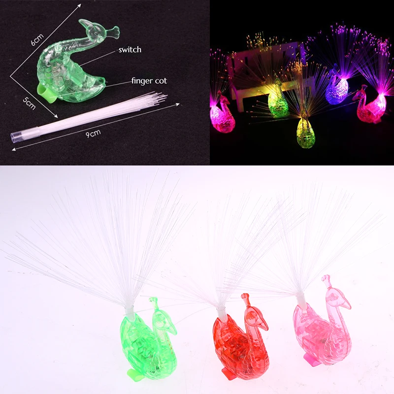 

1Pc Glow In The Dark Kids Toy Luminous Peacock Decoration Open Light Toys Flash LED Lights Stars Shine In The Dark Kids Toys