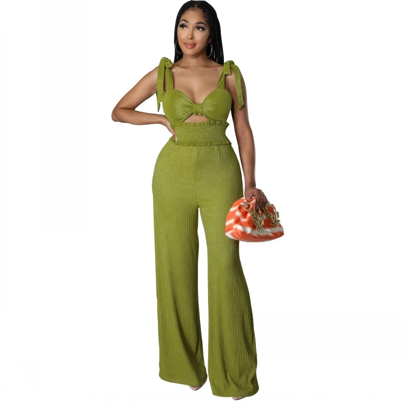 

Sexy Women Rompers Jumpsuit Solid Color Sleeveless Bodysuit Long Rompers Streetwear Overalls Jumpsuit 2023 Spring Summer