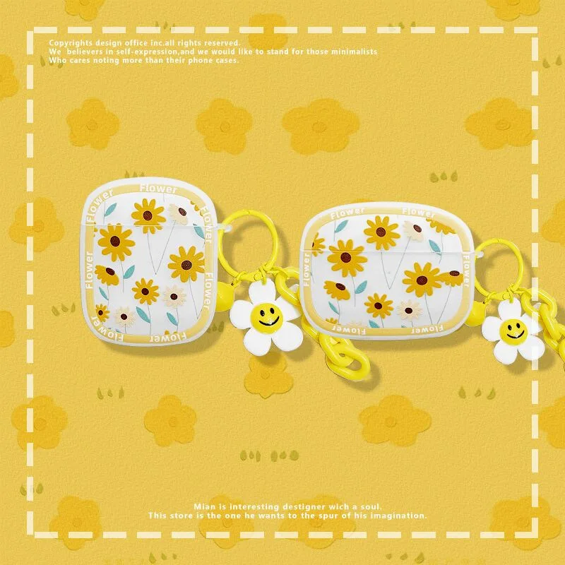 

Creative Sunflower Pendant AirPods 3 Case Apple AirPods 2 Case Cover AirPods Pro Case IPhone Earphone Accessories Air Pod Case