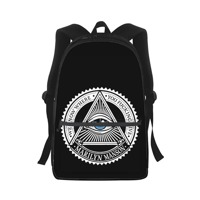 Marilyn Manson Men Women Backpack 3D Print Fashion Student School Bag Laptop Backpack Kids Travel Shoulder Bag